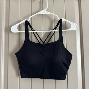 (NWOT) Black Strappy Sports Bra